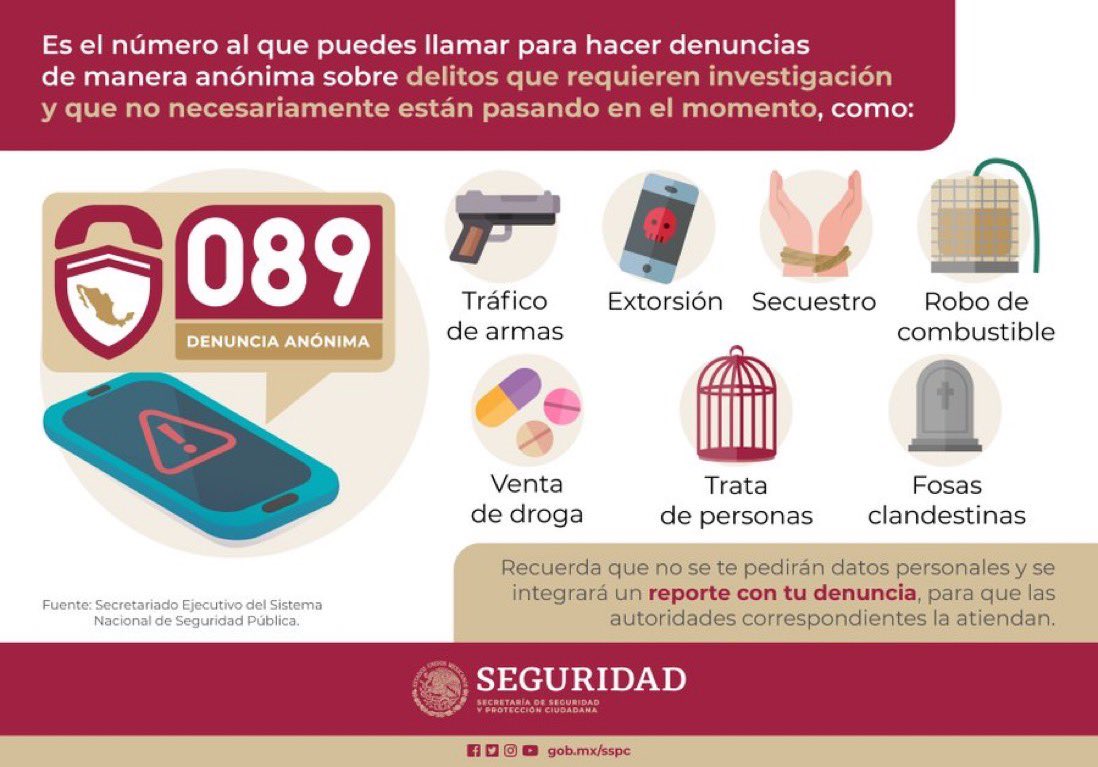 DavidPreze's tweet photo. La Línea 0-89 de Denuncia Anónima es una herramienta MUY ÚTIL para prevenir, entender, mitigar y combatir los delitos.

Usémosla, con mucho cuidado, responsabilidad e inteligencia. 

‼️ 💪🏼 🇲🇽 https://t.co/xrPqj2WYNf