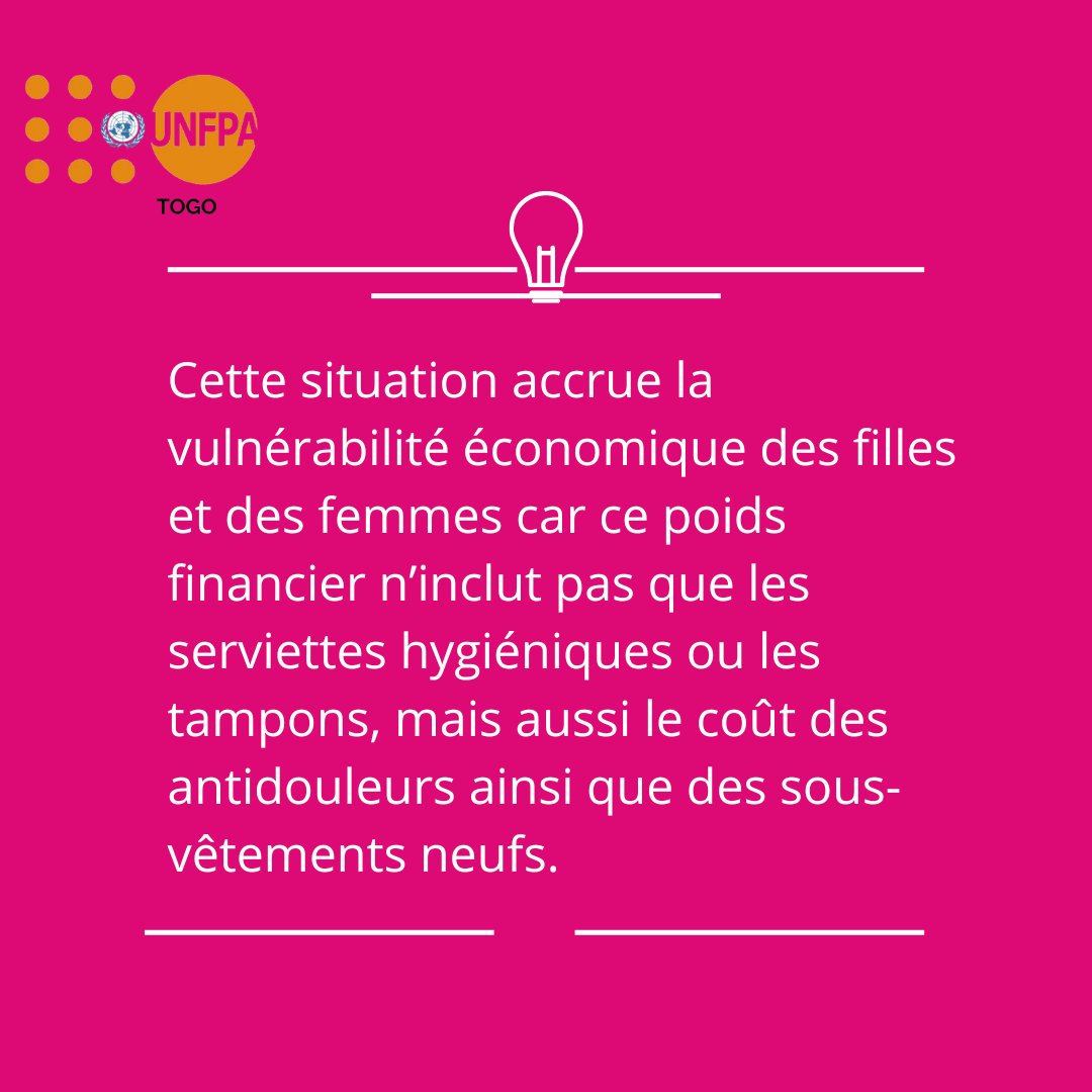 La précarité menstruelle? On en parle.
La #précarité #menstruelle désigne les difficultés de nombreuses #femmes et #filles à se payer des protections hygiéniques à cause de leurs faibles revenus. 
#LeaveNoOneBehind