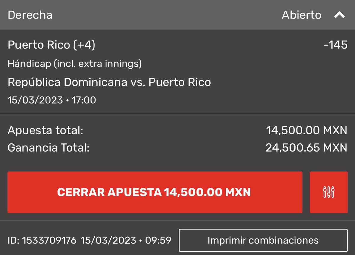 GallitoVip's tweet photo. #WorldBaseballClassic 

Puerto Rico +4 [-145] 

Si gano yo, ganan ustedes❤️

Revienta este tweet a corazones, si la ganamos les prometo buenas cosas. 

¿Quien está conmigo quiero ver?🤩 https://t.co/abi7CmJeFu