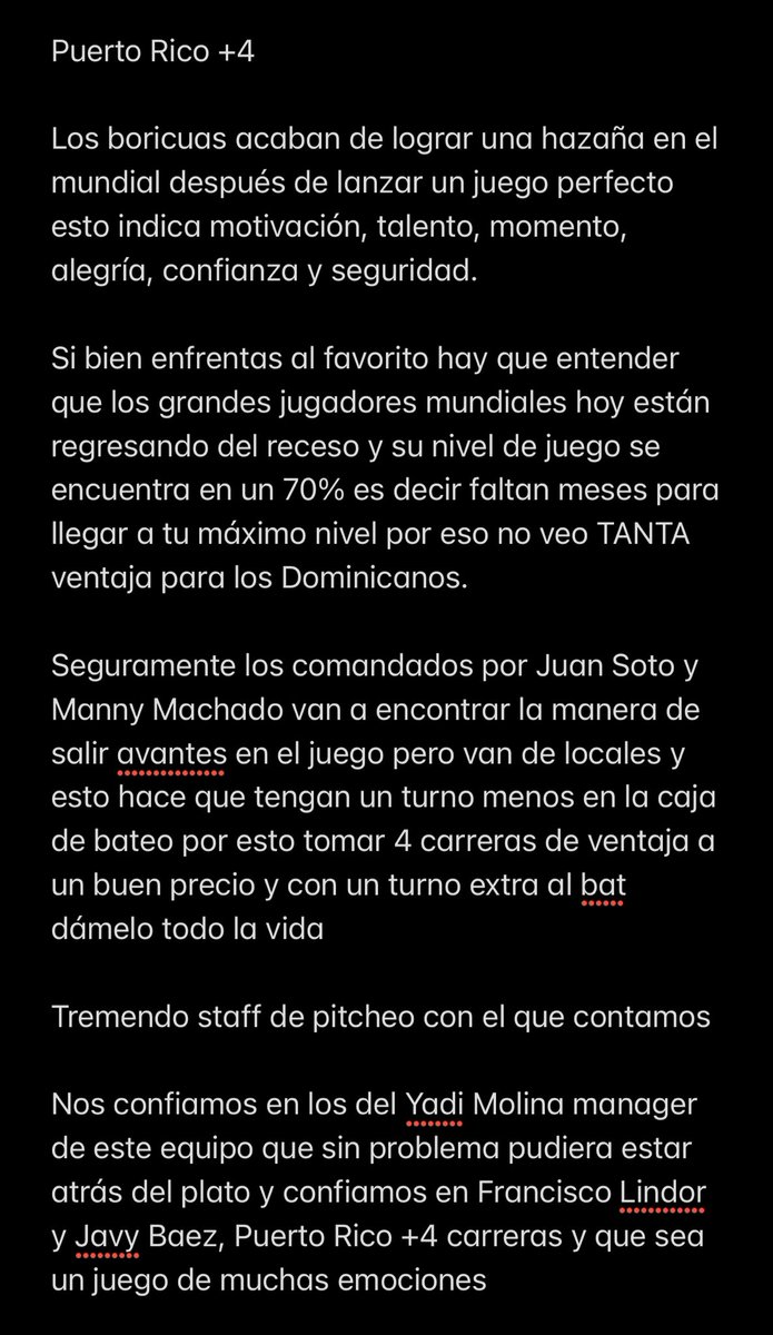 GallitoVip's tweet photo. #WorldBaseballClassic 

Puerto Rico +4 [-145] 

Si gano yo, ganan ustedes❤️

Revienta este tweet a corazones, si la ganamos les prometo buenas cosas. 

¿Quien está conmigo quiero ver?🤩 https://t.co/abi7CmJeFu