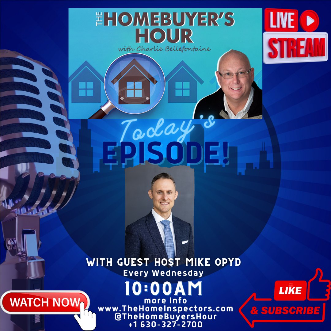 Mike Opyd, a real estate expert with 10+ years of experience, joins The HomeBuyers Hour as a guest host. His expertise in buying and selling homes provides valuable insights to listeners.

Watch now and talk with us! youtube.com/@Thehomeinspec…

#homebuyershour #youalwaysgetmore