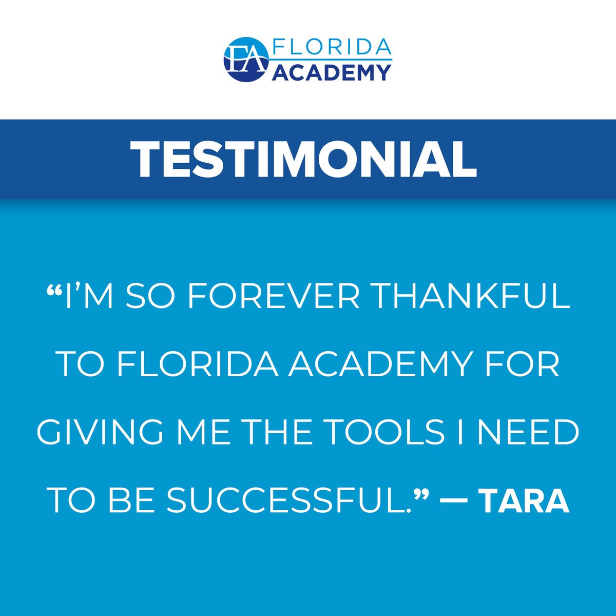 Take your career aspirations to new heights with Florida Academy! Tara is a prime example of what you can achieve when you go through our programs - visit us today and see for yourself! #futurefocused #careergoals #readyforchange