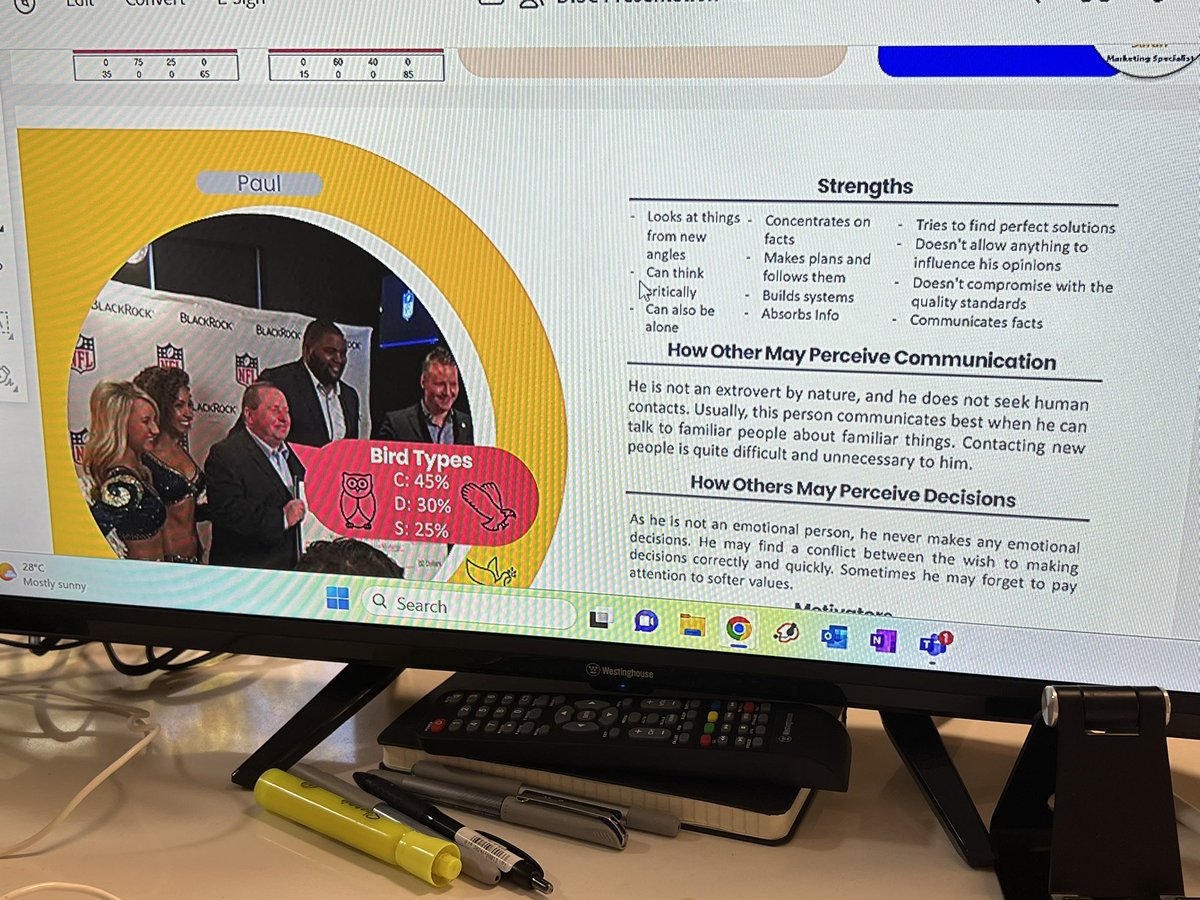 PaulHoward_IMIT's tweet photo. Working on our DISC personality profiles at TinyEYE as lots of fun ๐คฉ
Never underestimate the power of communication both internally and externallyโผ๏ธ
#SalesHackOttawa
#communication https://t.co/K2Gnnxu0cD