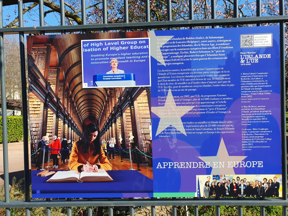 YoanPom's tweet photo. Such a pleasure to discover this exhibition about 50 years of Ireland in UE, inaugurated by @daracalleary and @nadinegeorgel 🇪🇺🇮🇪
@Irlande_Lyon, @EuropeLyon and I will be happy to help people discover it and to use our network to make this nice exhibition travel around the region https://t.co/Z5SfMkrZNc