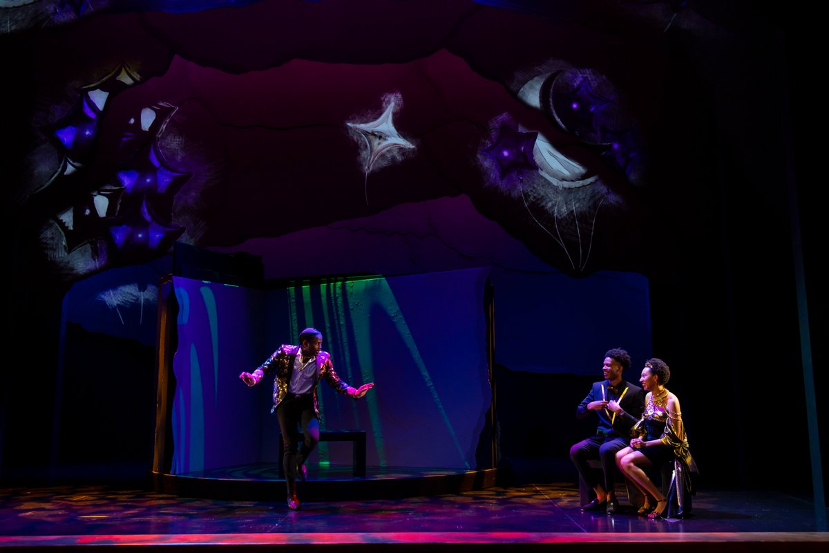 Happy Opening! Big love and confetti for the entire cast and crew. 🎈 Ivan Cecil Walks, Sharmarke Yusuf, and Regan Sims in K-I-S-S-I-N-G. 💋 Photo by T. Charles Erickson. 💄