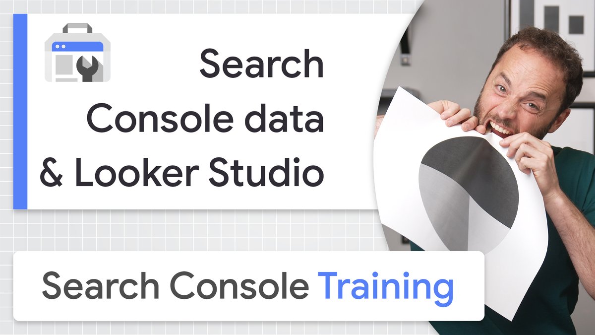 Did you know that you can use Looker Studio to enrich your Search Console data and to monitor your Search performance?

Learn more about data visualization best practices in this new episode of Search Console Training. → goo.gle/42ewlHO