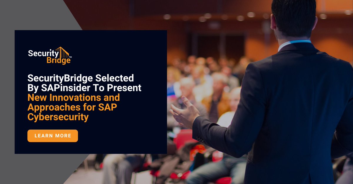 Today we announce that Bill Oliver, SecurityBridge’s Technical Director of the Americas, has been selected to speak at the upcoming SAPinsider Vegas 2023.

Don’t miss his engaging live session 👇

securitybridge.com/press/security…

#announcement #SAPinsider2023  #SAP #SecurityBridge