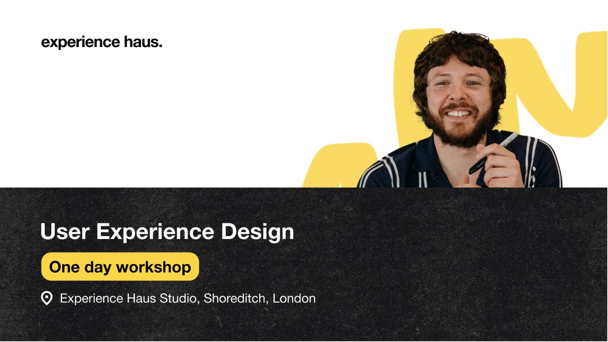 Learn the basics of the User Experience Design process in just ONE DAY. 

In our one day workshop we will take you through the entire design process

🕑 Saturday 18th February, 2023

📍Experience Haus Studio, Shoreditch, London

Sign up here: experiencehaus.com/course/user-ex…