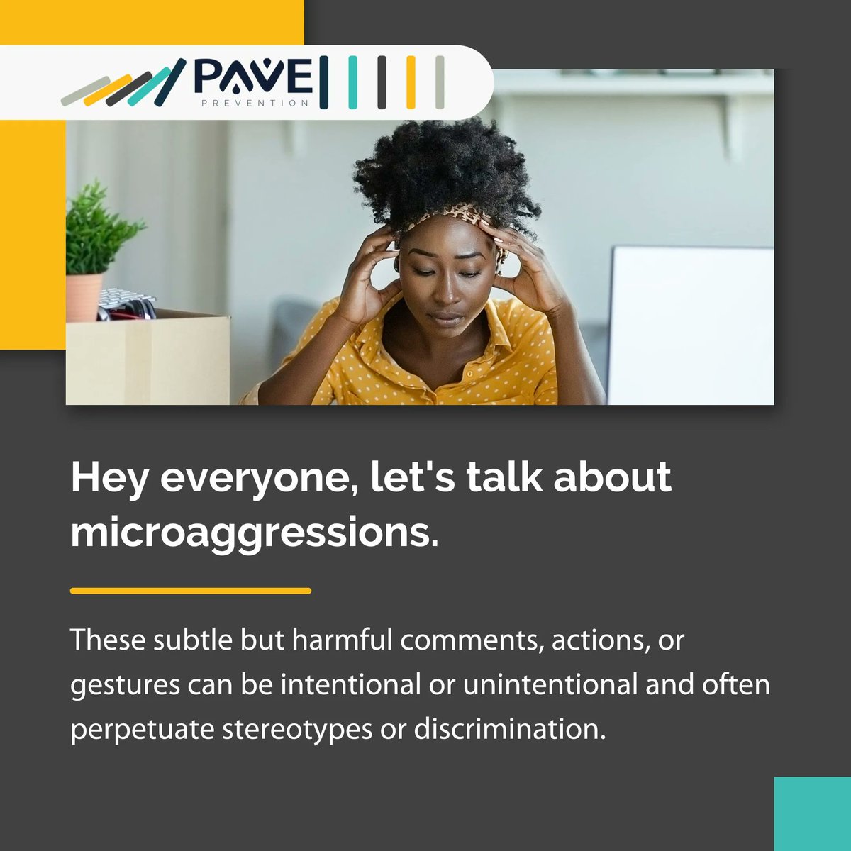 PavePrevention's tweet photo. t's important to recognize and call out microaggressions to create a more inclusive and respectful community.
#PAVE #PAVEPrevention #SafetyTraining #SelfDefense #Violence #ViolencePrevention #WorkplaceViolencePrevention #SafetyAtWork #RespectAtWork #PreventionPrograms https://t.co/Gd0MHKo9uJ