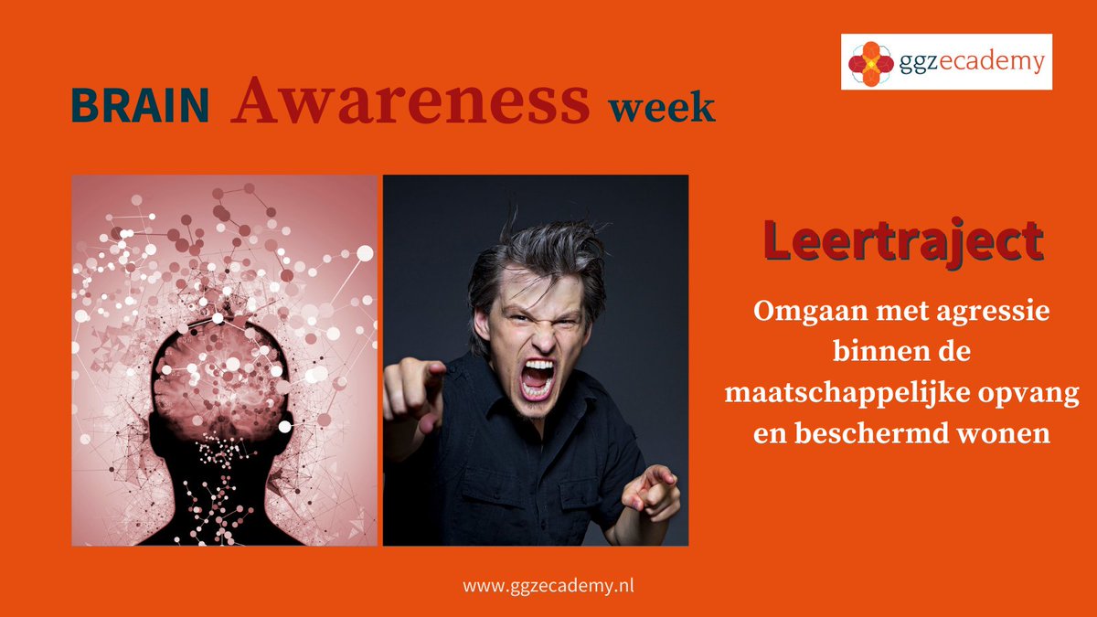 Brain Awareness Week
Spanning en stress kan agressie veroorzaken, of ander ongewenst gedrag.
Bekijk ons GRATIS leerproduct uit de forensische leerlijn - Omgaan met agressie ➡️  ow.ly/cuTG50MZrIJ

#samenlerenindeggz #ggzecademy #agressieindezorg