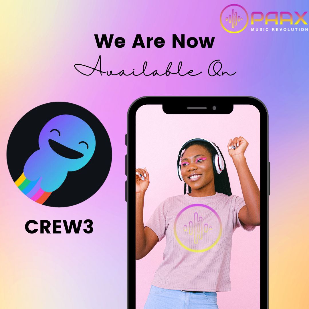 📢Gana PAAX GRATIS completando misiones en la plataforma de CREW3 

Las misiones son simples y rapidas.

Premios:

1er lugar: 3000 PAAX 
2do lugar: 2000 PAAX 
3er a 5to lugar: 1000 PAAX 

Mas información: t.me/PAAXMusicRevol…