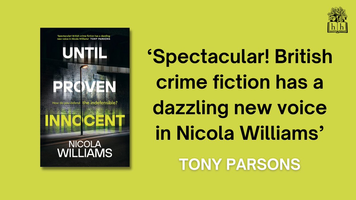VikingBooksUK's tweet photo. 'Spectacular! British crime fiction has a dazzling new voice in Nicola Williams' @TonyParsonsUK 

#UntilProvenInnocent by Nicola Williams is out tomorrow. Get your copy here: https://t.co/Dea6l8LMOP https://t.co/YaQ9yHH22i