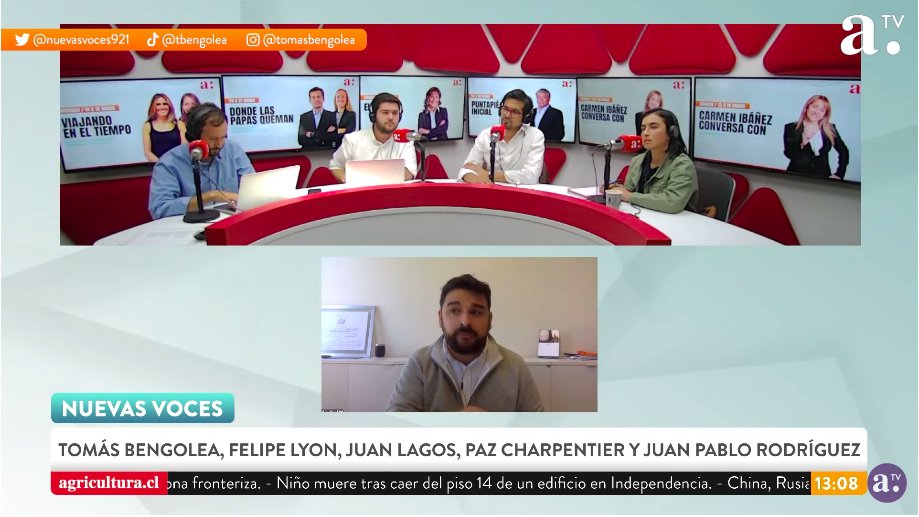 vocesporchile's tweet photo. AL AIRE📻

👉Partimos este #Miércoles junto a nuestro panel de actualidad: @juanlagosm1, @jprodriguezo, @felipelyone y @paz_charpentier.

 📍Sigue la conversación en: https://t.co/Nt6JJqFh5s

🎙️@tomasbengolea📲 @AgriculturaFM https://t.co/2gJbanJV2c