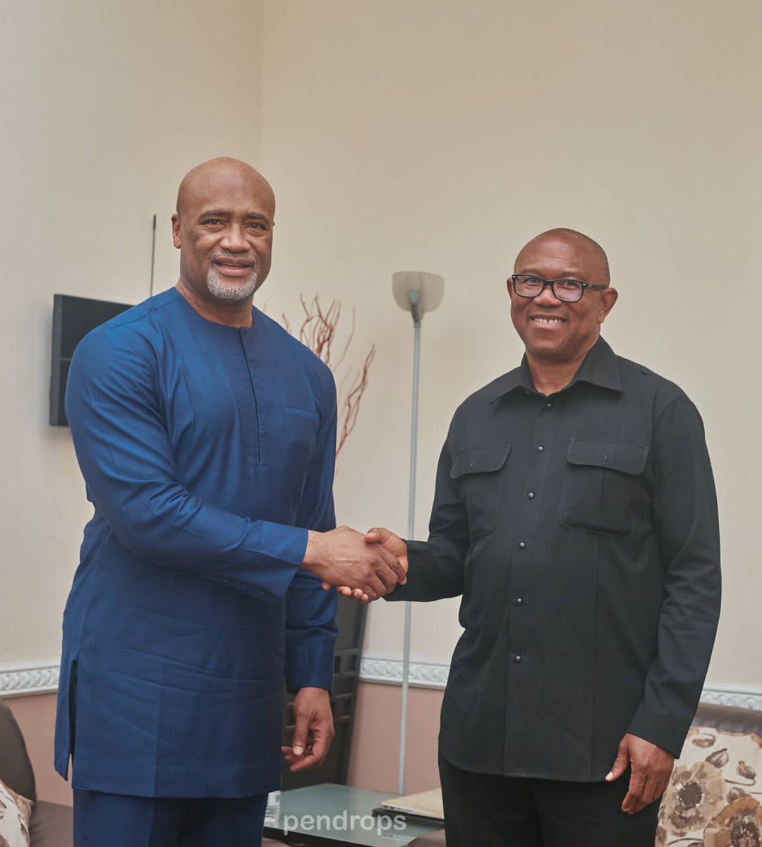 PeterObi's tweet photo. Today, I paid a condolence visit to Pastor @pauladefarasin, on the demise of his mother, Mrs Hilda Adefarasin. May God grant her eternal rest, and her family, the fortitude to bear the loss. -PO https://t.co/vwuo1eg06M