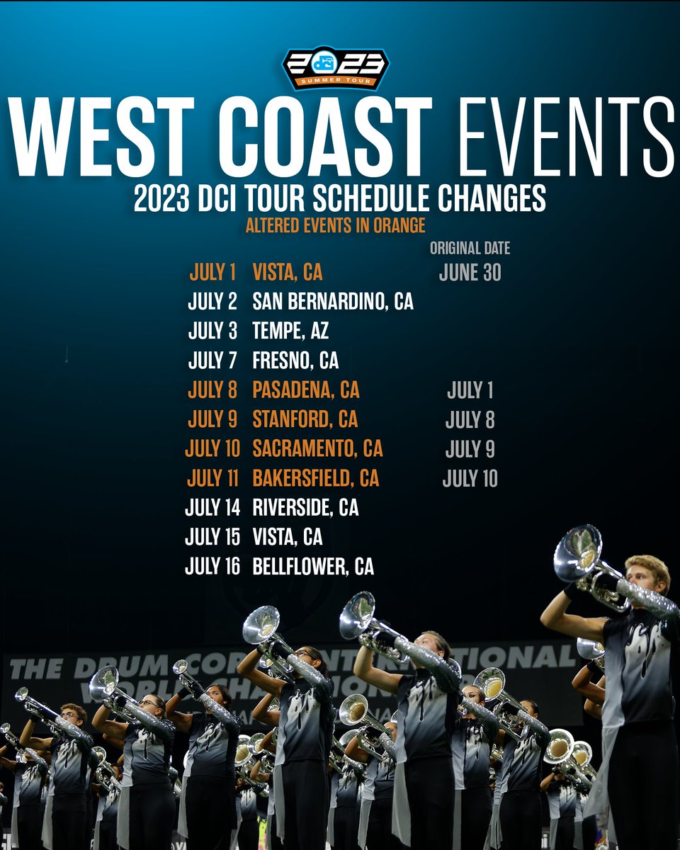 Drum Corps International on Twitter "ICYMI 2023 DCI Tour events in