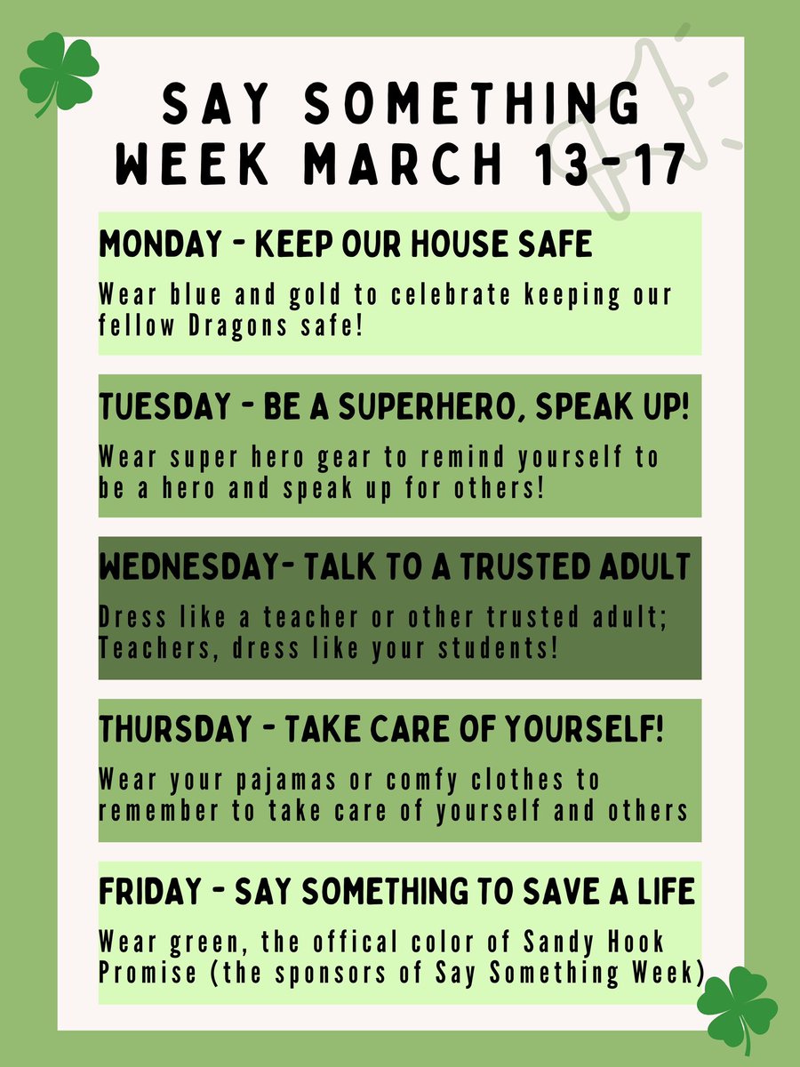 shierteachesela's tweet photo. #SaySomethingWeek is in full swing at CHS! https://t.co/xaOUxi2X4y