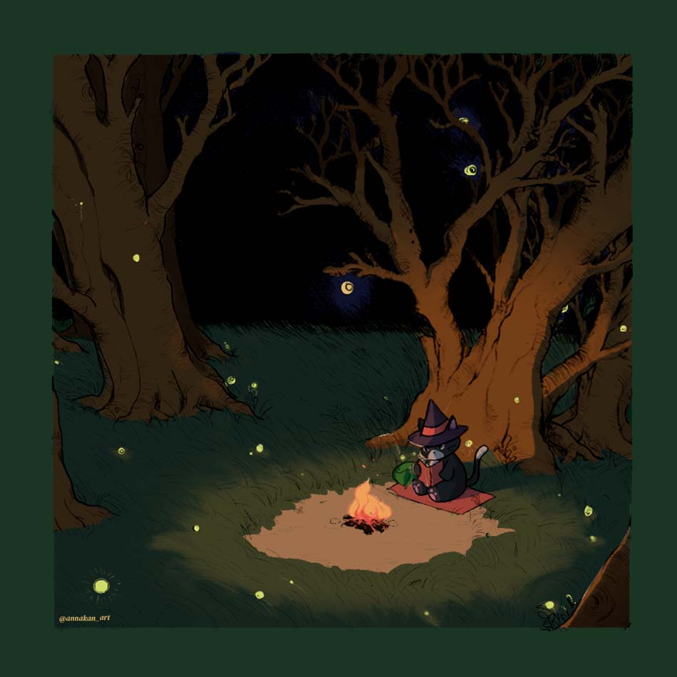 annkan_art's tweet photo. The colored version of the cat's campfire🧡🐈
#illustration #catdrawing #ilustração #colorversion https://t.co/078CpKKl67