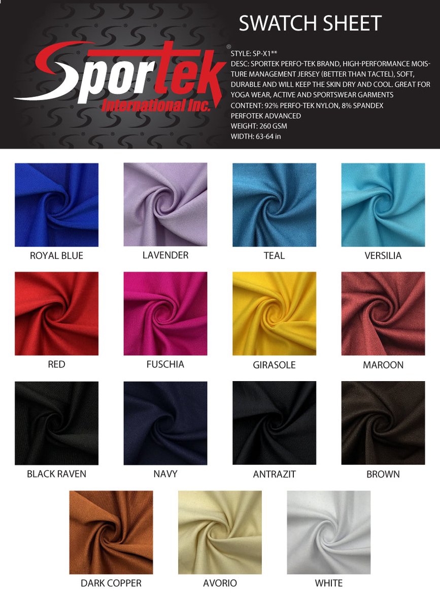SportekInternat's tweet image. 🐣. Offer Xtras! SP-X1** Nylon-Spandex Perfo-TEK Jersey for $5.00 #Yoga #printeddesign