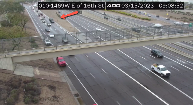 ArizonaDOT's tweet photo. Loop 202 Red Mountain westbound to I-10 westbound: A crash is blocking the transition ramp.

#Loop202 #phxtraffic https://t.co/Qe9HC3y1lK