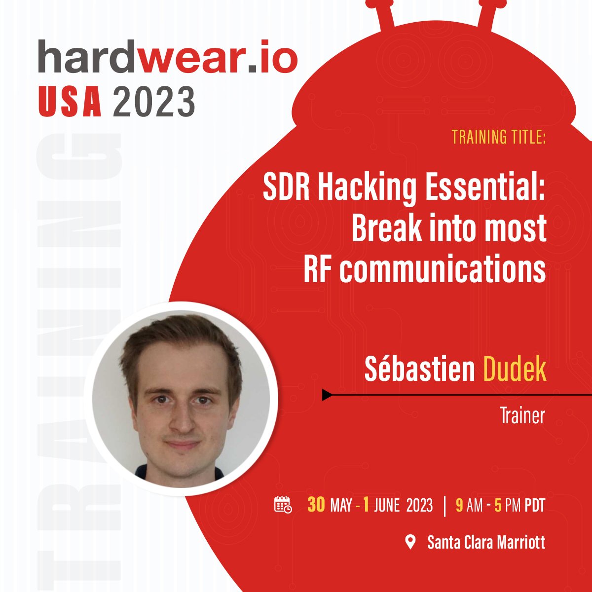 hardwear_io's tweet image. 📡Learn how to test real World radio devices &amp;amp; break into most RF communications

📻Sebastien @FlUxIuS will walk you through RF signal analysis instrumentation with the help of ML &amp;amp; Deep Learning + EM side-channel attacks 

✅Grab your seat👉bit.ly/3Q86wDu

#hw_ioUSA2023