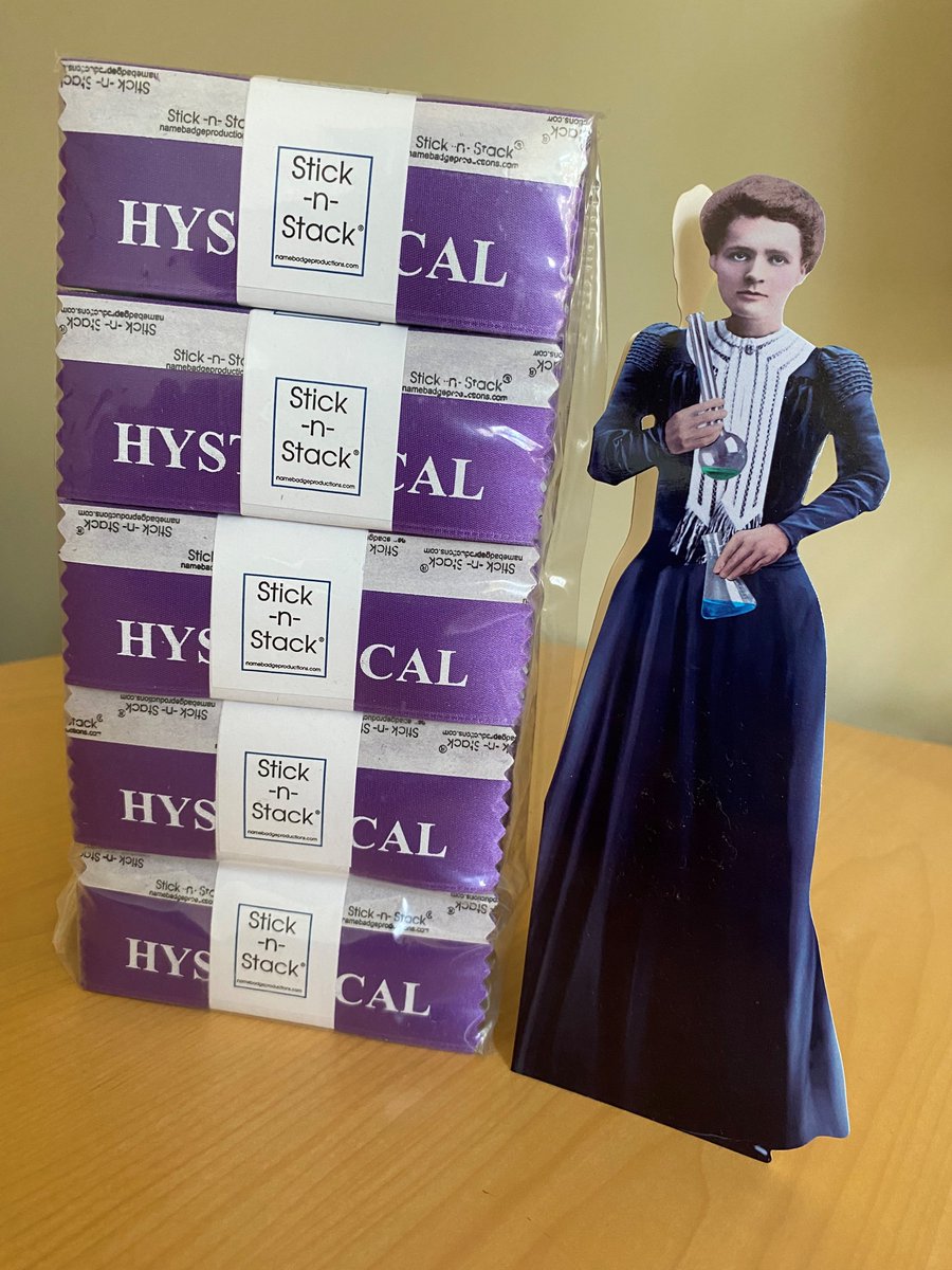 Marie Is #Hysterical

Let us know if you would like to join Marie and sport a Hysterical Ribbon at your next conference!
#WeWhoCurie
<a href="/HikesWithDogs00/">Dr. Susan Richardson</a> <a href="/Inverse_Squared/">Deidre Batchelar</a>