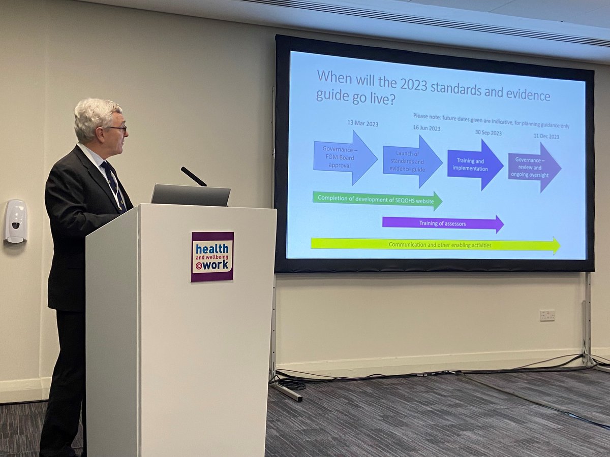 CordellHealth's tweet photo. Dr Robin Cordell just presented at @HWatWork to provide information and guidance on the latest with SEQOHS Standards Review. #HWatWork #occupationalmedicine https://t.co/luxp51n42H