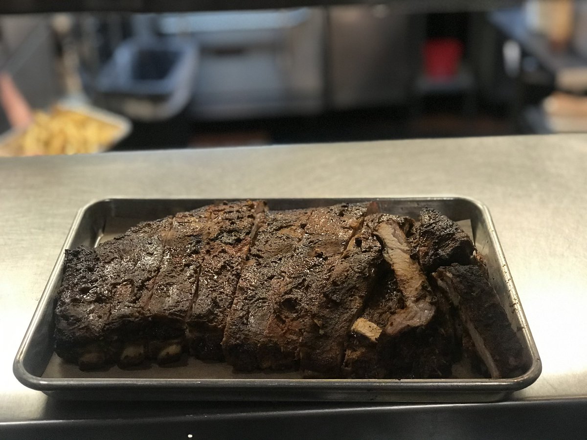 MeatingPlaceOK's tweet image. $10 half racks and $18 whole racks every Wednesday