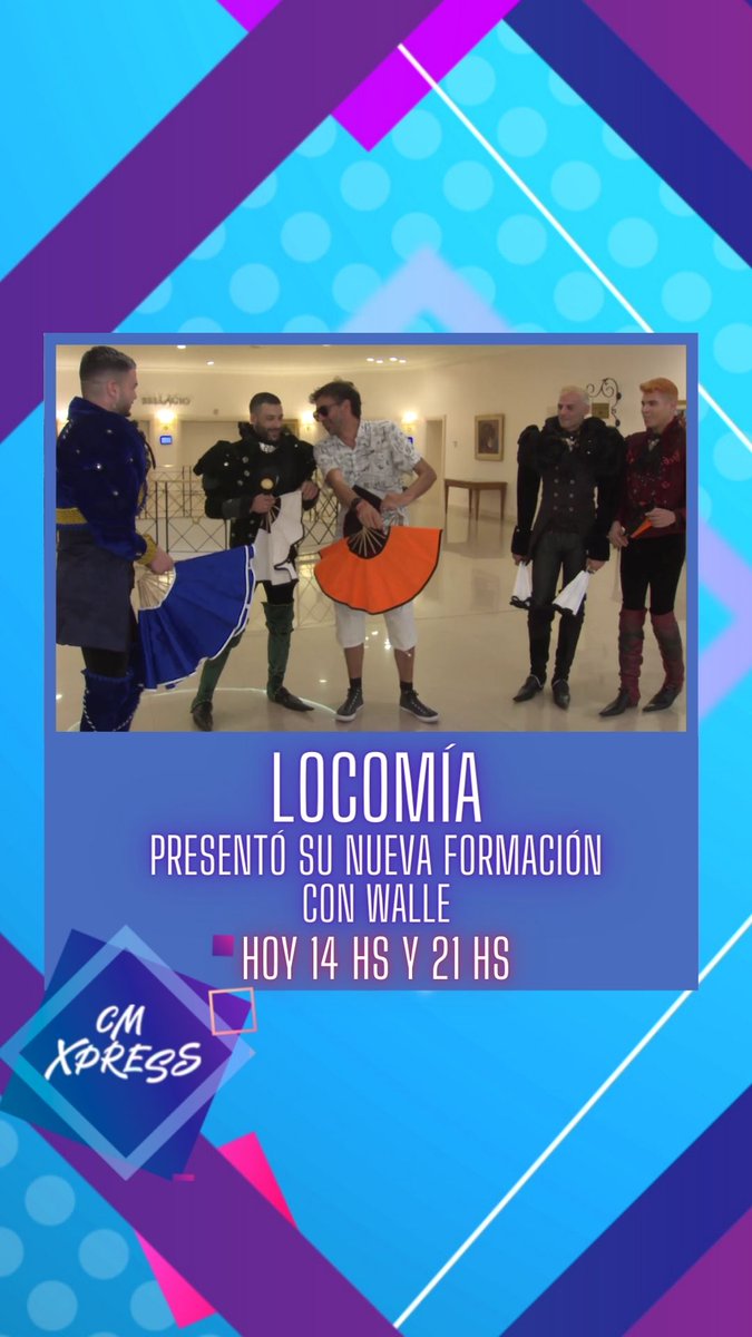 CMMUSICAOK's tweet photo. 😍 ¡14HS Y 21HS LOCOMÍA EN CM XPRESS!
🙌 De la mano de Walle, entrevistamos a Locomía, quienes nos hablaron todo de su nueva formación.
👉¡Miralo! https://t.co/l7xsXeNj02
#Locomia #CMXpress #cmelcanaldelamusica @Locomia_Oficial https://t.co/exob5Vkjgq