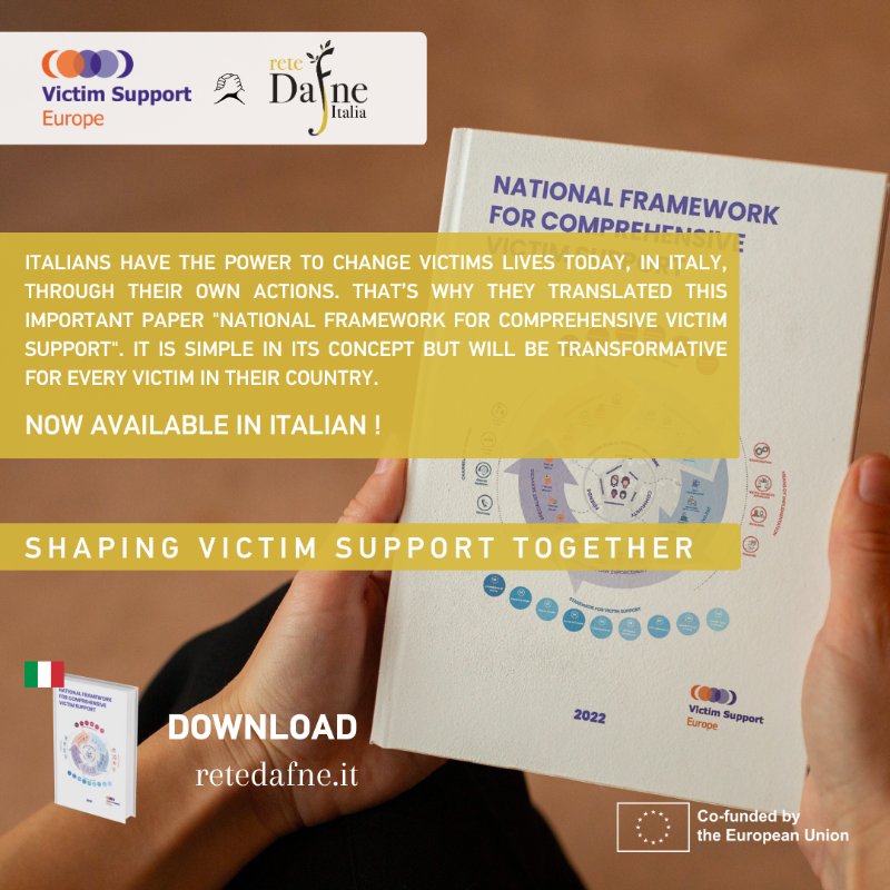VictimSupportEU's tweet photo. A framework to ensure every victim needing support can access the right type of service FOR them, WHEN THEY NEED it.
@DafneRete
#EUVictimsRights #VictimSupportEU #NationalVictimSupportFramework #EUVictimsRightsDirective #ShapingVictimSupportTogether #VRD #EESCPartnership #EESC