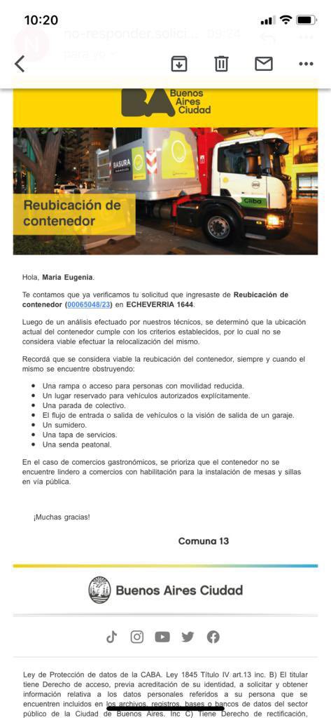 vicky_lamia's tweet photo. Pedimos AYUDA a la sociedad, los vecino de Belgrano ya no pueden vivir así. Este problema ya fue denunciado a todas las autoridades, policía, seguridad de tránsito, a cliba.. y nadie nos dio una solución. Estos contenedores no cumple con las leyes. @cliba_arg @horaciorlarreta https://t.co/ZBMxCC66IT