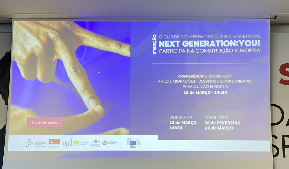NLembassyPT's tweet photo. Migração e Asilo, tema que consegue ser em simultâneo um dos maiores desafios como também oportunidades para a #UE. 🇪🇺 Em debate hoje no #ISCSP com os que mais importam ao futuro; os jovens. Parabéns pela excelente iniciativa! #NextGenerationYou https://t.co/YvMOzAYgu4