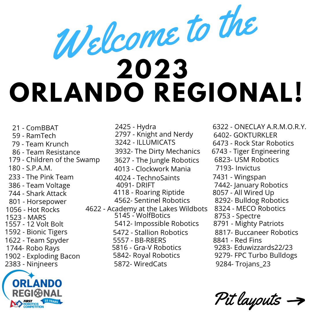 OrlandoFRC's tweet photo. Can’t wait to see you all at load-in! #OrlandoFRC #FIRSTinFlorida https://t.co/btHYcdM6Xu