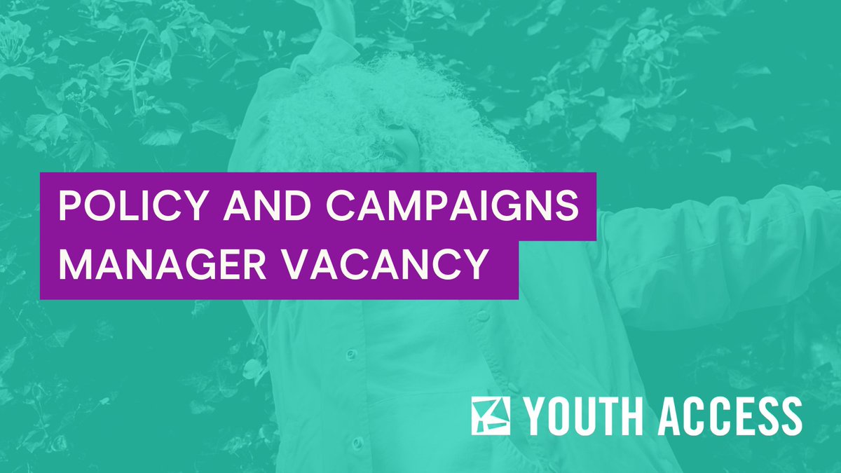YouthAccess's tweet photo. We're hiring! 🤩 You bring your strategic thinking and genuine enthusiasm for policy solutions that can improve young people’s lives. We’ll bring our fantastic team environment, a focus on staff wellbeing, and support for you to develop 👉  https://t.co/pJGky6VxXA #charityjobs https://t.co/mFsb3fbwPT