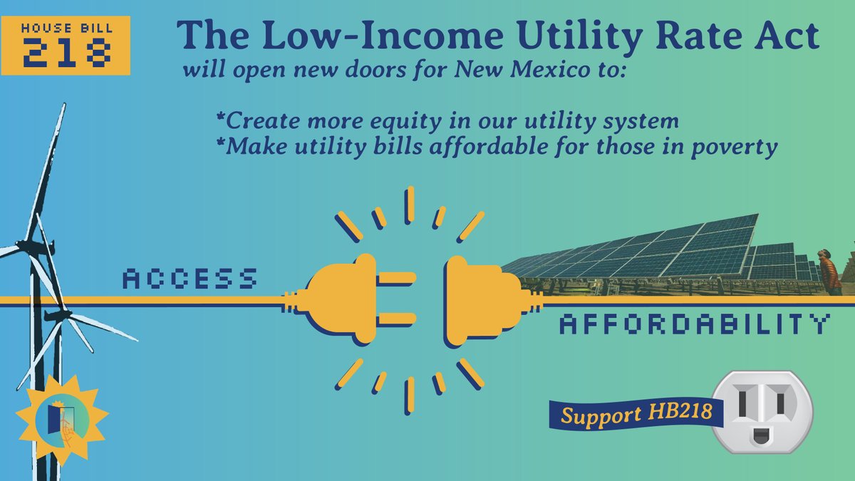Will #NMLeg pass #HB218 to allow for low-income utility rates? It's all about equity & access to affordable energy. 20 other states offer low-income utility rates; NM is #3 in poverty rates nationally so let’s support our people & our needs! #OpenNewDoorsNM @SouthwestEE