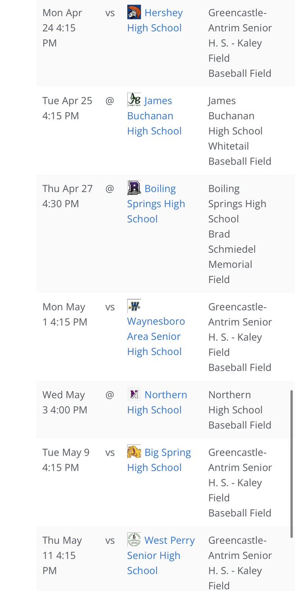 Ethan (@ethanford25) on Twitter photo High School schedule for this season is listed below. Look forward to getting back out on the field and winning some games this season! Going to be a big year <a href="/CoachShaner/">Eric Shaner</a> !
Here is the link as well:
arbiterlive.com/Teams/Schedule… High School schedule for this season is listed below. Look forward to getting back out on the field and winning some games this season! Going to be a big year <a href="/CoachShaner/">Eric Shaner</a> !
Here is the link as well:
arbiterlive.com/Teams/Schedule…