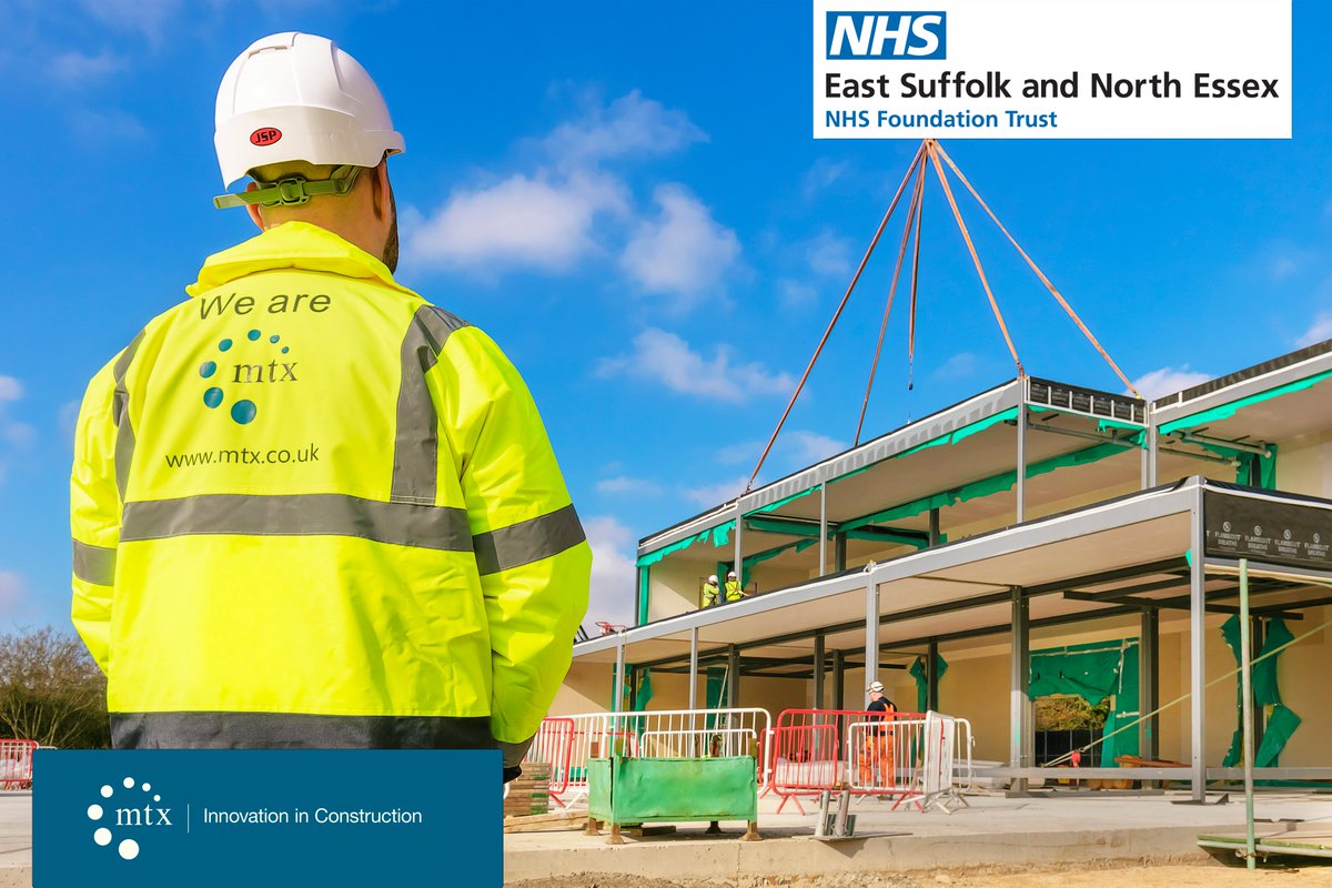 A fantastic shot during our recent install of the new elective orthopaedic centre at Colchester Hospital This #MMC scheme is a 3 storey building that will house 8 new orthopaedic operating theatres @ESNEFT #MTX #modernmethodsofconstruction #healthcareconstruction #innovation