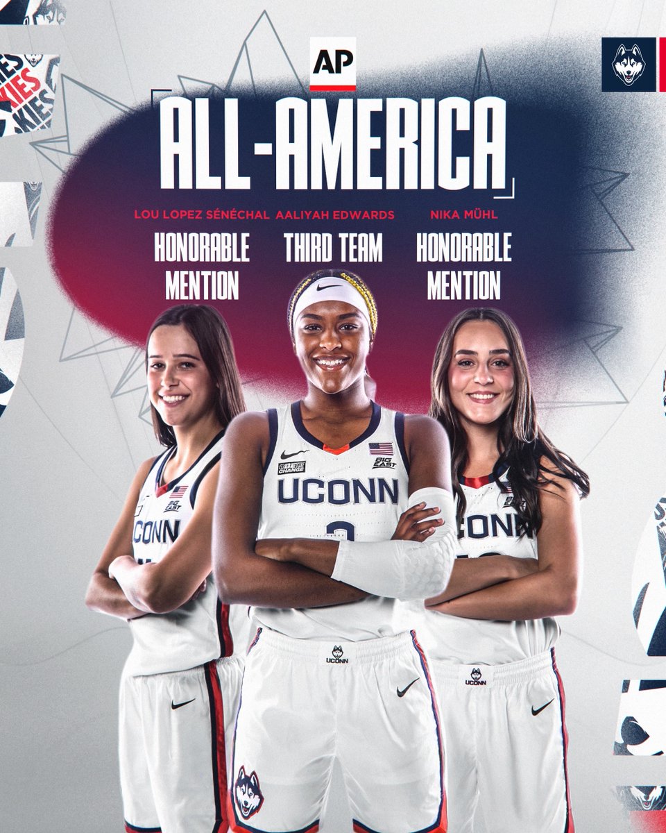 We've got Huskies with AP honors!

Congrats to Aaliyah, Lou and Nika 👏