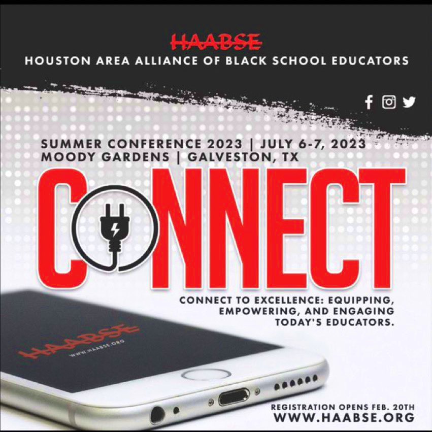 BKRoberson2's tweet photo. After missing out last year due to a trip out of the country, I am excited to attend and present at the @HAABSE3 2023 Summer Conference in Galveston, TX! I look forward to sharing my session entitled: “Achieving School Transformation through Positive Behavioral Interventions and Supports (PBIS): Changing Behaviors, Not Expectations.” Thank you, HAABSE Proposal Committee. #connect #summerconference2023