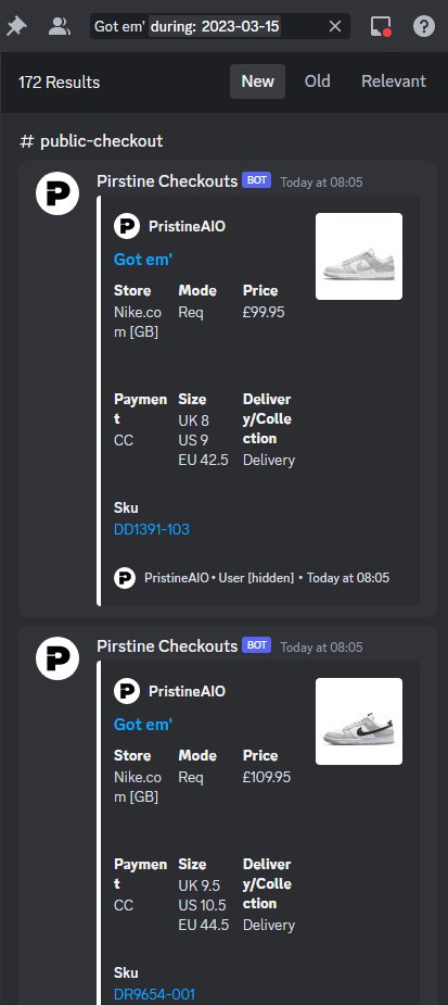 PristineAIO's tweet image. We've let a few more test our Nike module (check DMs), we want to let a few more in! 

Yesterday we cooked Grey Fog &amp;amp; Lottery Dunks on #Nike! Panda who? 🐼

2FA Login fixes were implemented within hours.

Come cook with us.

Like + RT + Tag a few friends you want to cook with! 🧑‍🍳