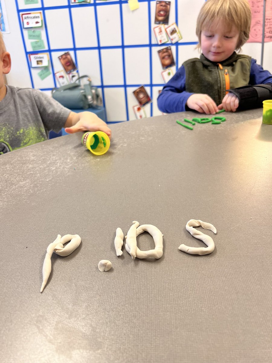 We had a little fun today in kindergarten and made some tricky high frequency words with play dough!