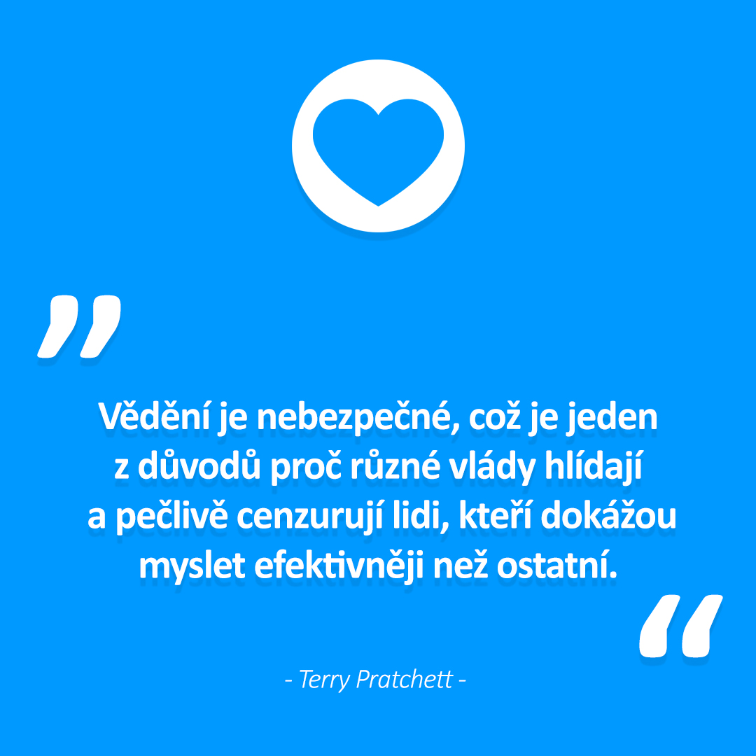 modry_srdcar's tweet photo. 💙 "Vědění je nebezpečné, což je jeden
z důvodů proč různé vlády hlídají
a pečlivě cenzurují lidi, kteří dokážou myslet efektivněji než ostatní." - Terry Pratchett -
#pratchett #citat #modresrdce #vlady #veden https://t.co/A9ZEsZJ6zr
