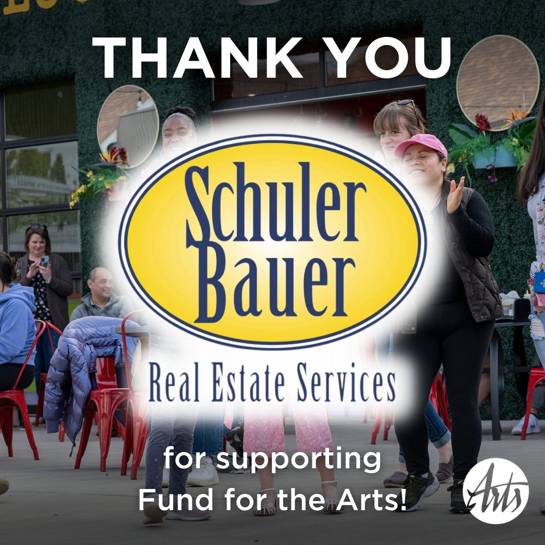 All year, we are celebrating our donors on Thank You Thursday! Thank you, Schuler Bauer Real Estate! You’re creating a healthy and vibrant community where everyone embraces art, contributes, and belongs.