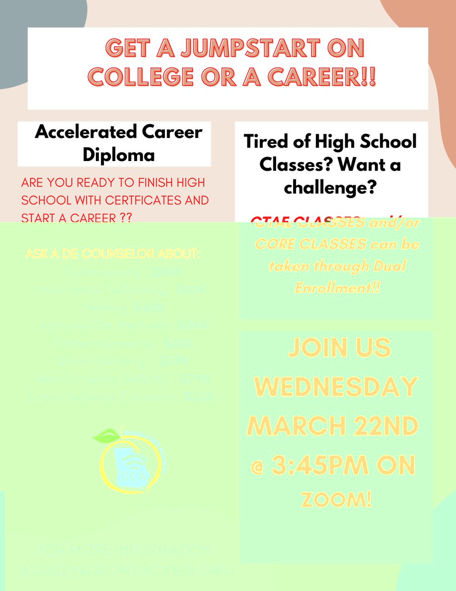 GcaCounseling's tweet photo. ARE YOU READY TO FINISH HIGH SCHOOL WITH CERTFICATES AND START A CAREER ?? https://t.co/NTQJa2IKHp