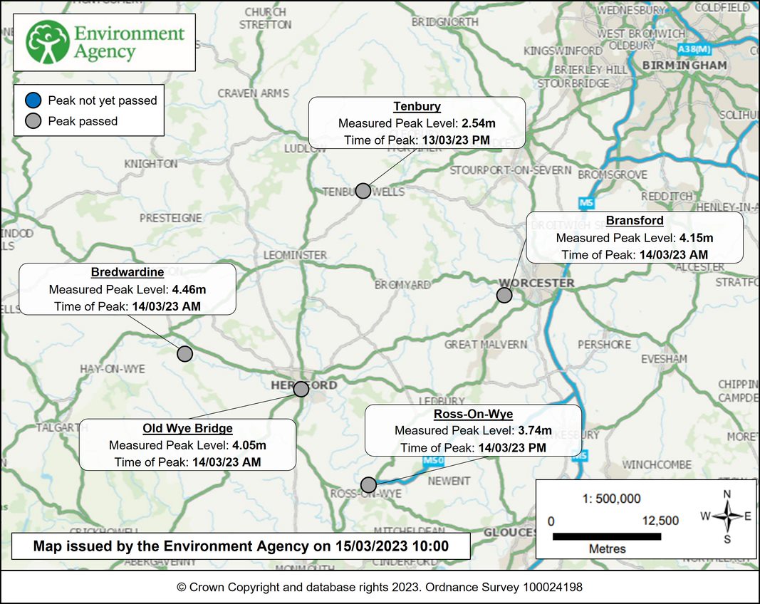 EnvAgencyMids's tweet photo. Here are the latest forecasted #RiverSevern and #RiverWye peaks to accompany our #flood warning service during high river levels this week.

❗️This is a guide as forecasts can change, so check back daily.

For current river levels go to: https://t.co/sBhoMg46cw https://t.co/lHZA6WxKMD