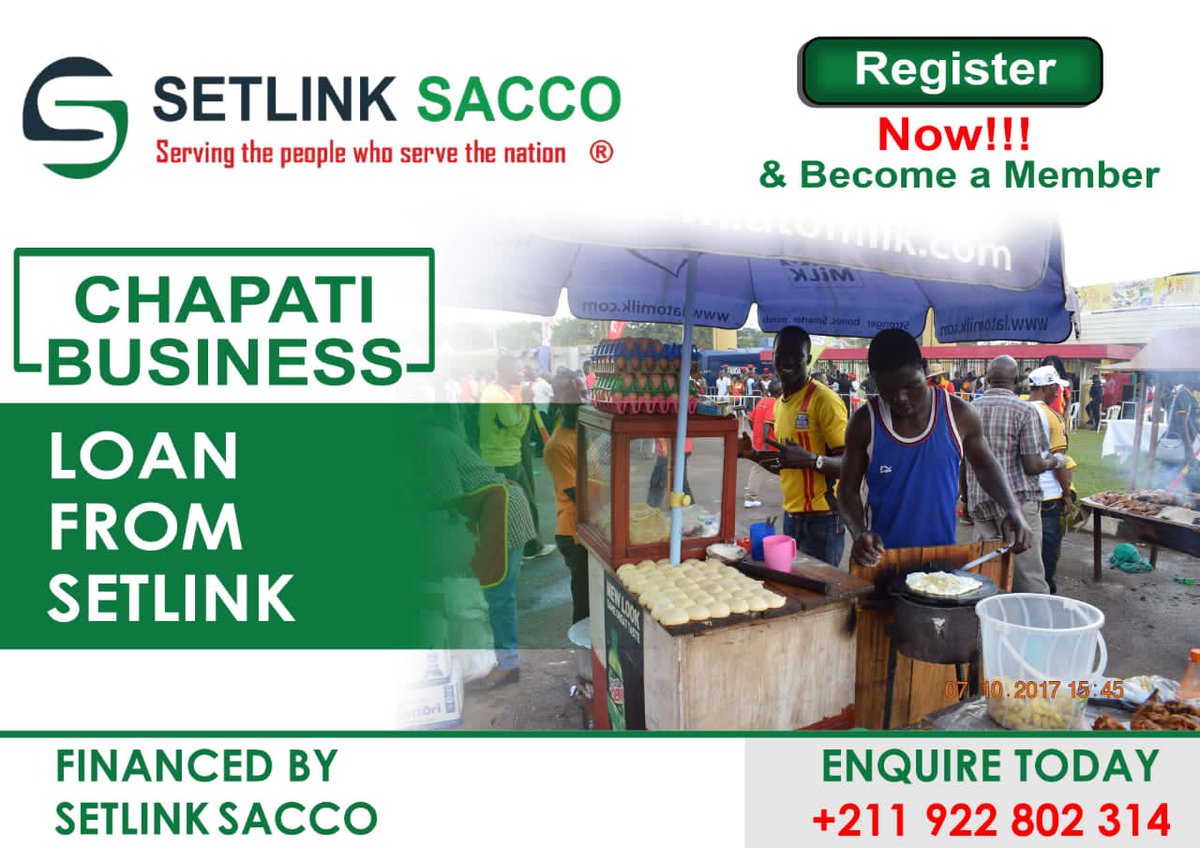 SetlinkFinance's tweet image. At SETLINK SACCO, we Finance Income Generating Activities as Job creation for unemployed Youth&apos;s in Juba City of South Sudan.

WhatsApp: +211922802314 for office direction.