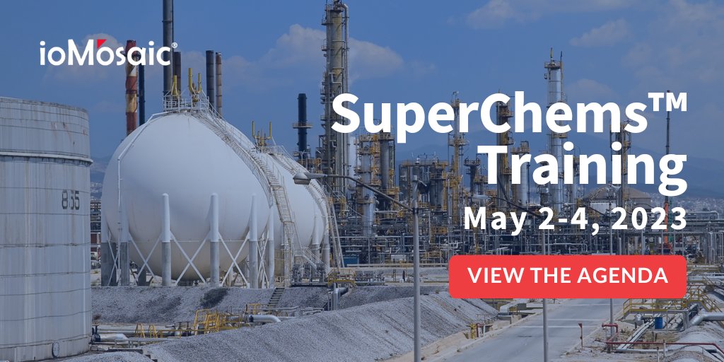 ioMosaic's tweet image. Learn techniques for addressing relief sizing for various scenarios, relief piping system design, and more in Process Safety Office® SuperChems™ v11.6. bit.ly/3YOgFIi 
#processsafetytraining #reliefdesign