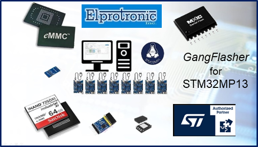 elprotronic's tweet image. Elprotronic just released GangProgramming support for the newly introduced STM32MP13. The GangFlasher is a high speed flash programming of up to 8 targets at 40 Mbytes/s each using only onboard USB. #STPartnerProgram, #STAuthorizedPartner

For More: elprotronic.com/st