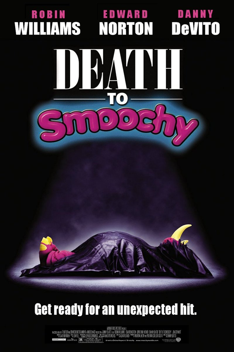 IntFilmSeries's tweet photo. Friday March 17th @ 7:30pm
Death to Smoochy (2002, dir. Danny DeVito)
ON 35MM
{A kids' show host is fired in disgrace while his replacement finds himself a rising star. Unfortunately, the business of kids' television isn't all child's play.} https://t.co/xSUdCvdQRk