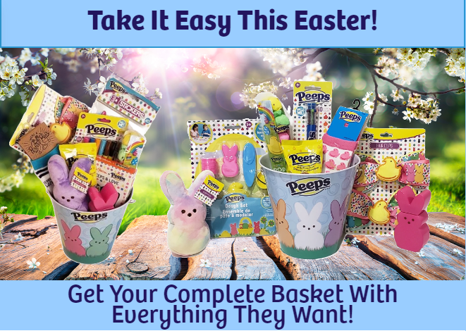 PEEPSANDCOMPANY's tweet image. Easter Baskets? We got 'em! Make Eater easy with the premade Easter Baskets exclusively at peepsandcompany.com. #Easter2023 #PEEPS #EasterBaskets