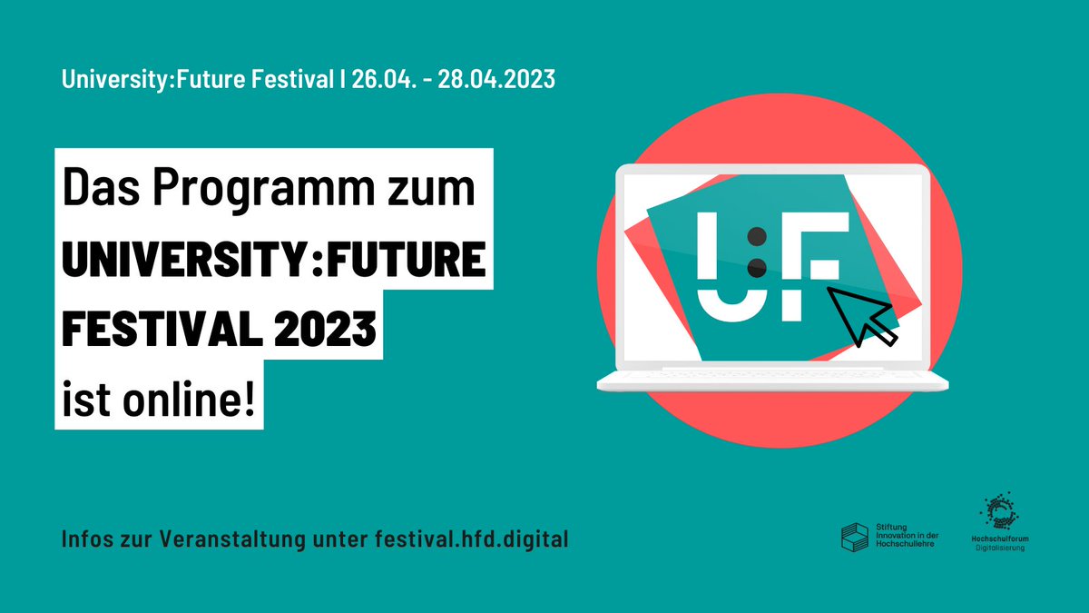 Nach einer intensiven Jury-Sitzung steht das Programm des #UFFestival 2023! Wir freuen uns über vielfältige Beiträge zum Motto “Heads Up!” Einen Überblick mit mehr als 300 Talks, Workshops und weiteren Formaten gibt es hier:

festival.hfd.digital/de/programm/ 

#DigitalTurn @inno_lehre